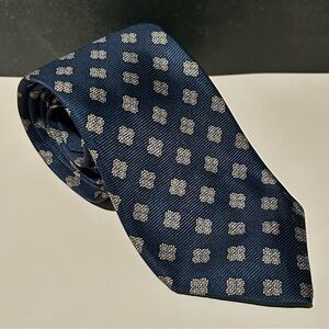 Robert Talbott 100% Silk Navy Geometric 62” Men’s Tie